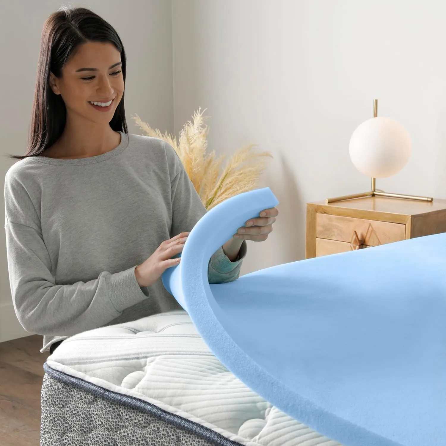 Serta Comfort Cool Memory Foam Mattress Topper, 1.5 Inch, King
