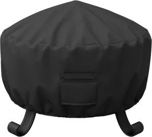 SHINESTAR 36 Inch Round Fire Pit Cover, Fits 30-36'' Wood Burning Fire Pit for Bali Outdoors, Sunnydaze, YAHEETECH and More, Waterproof & Windproof, 36 Dia x 24 H