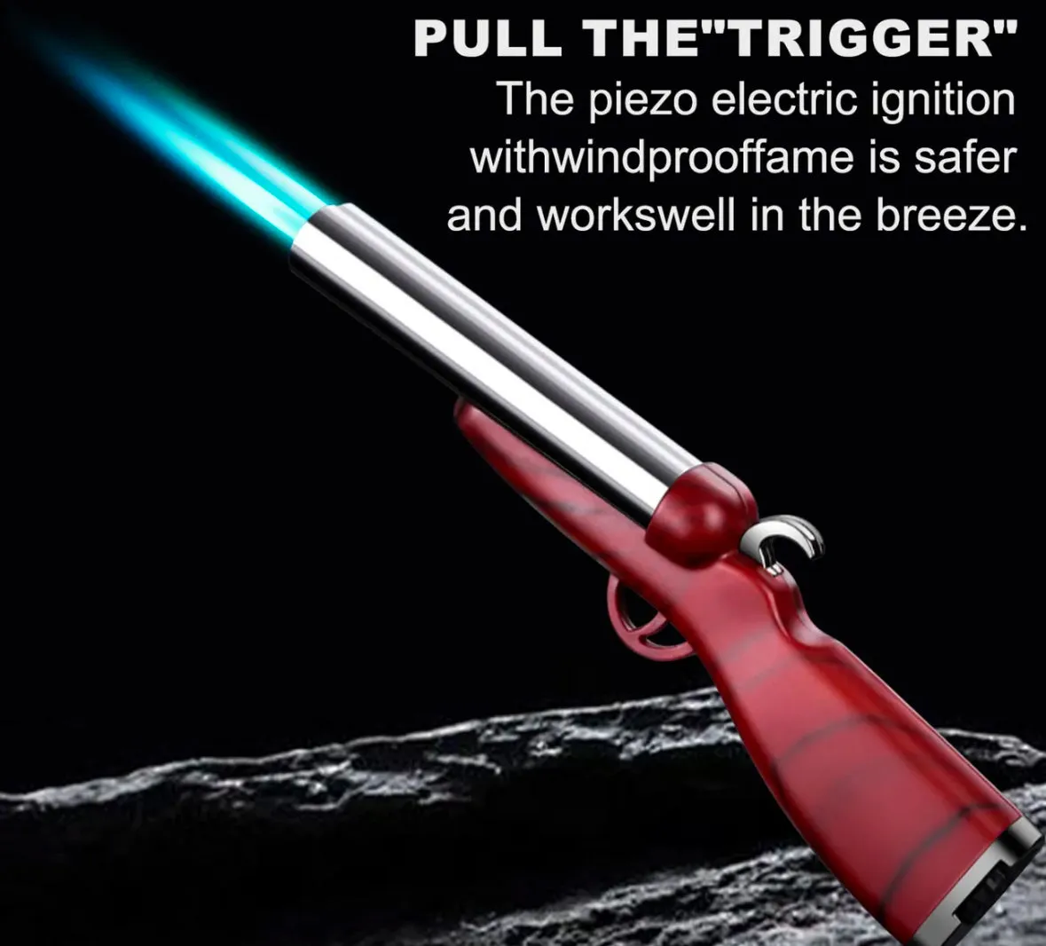 Shotgun Lighter Windproof Double Flames Torch Lighter