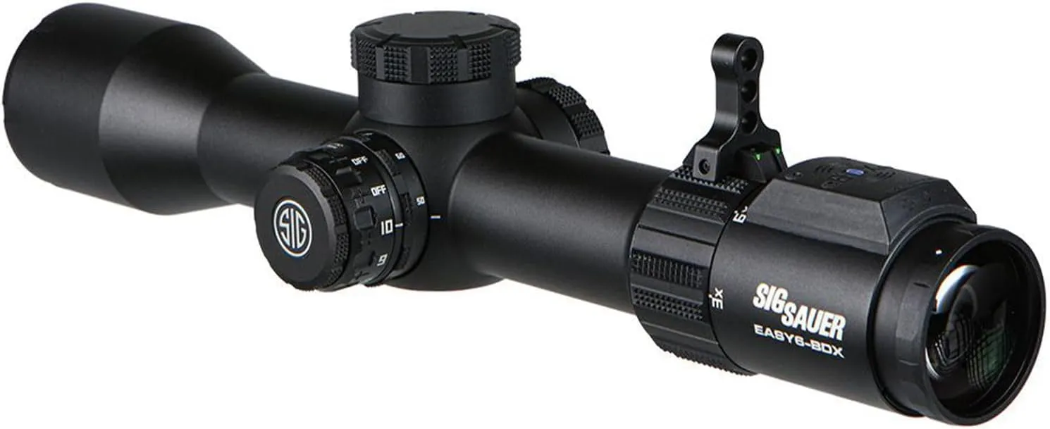 SIG SAUER EASY6-BDX Riflescope with Integrated BDX Ballistic Data Xchange | Compact Lightweight Waterproof Rifle Scope for Hunting, Shooting & Tactical Engagements