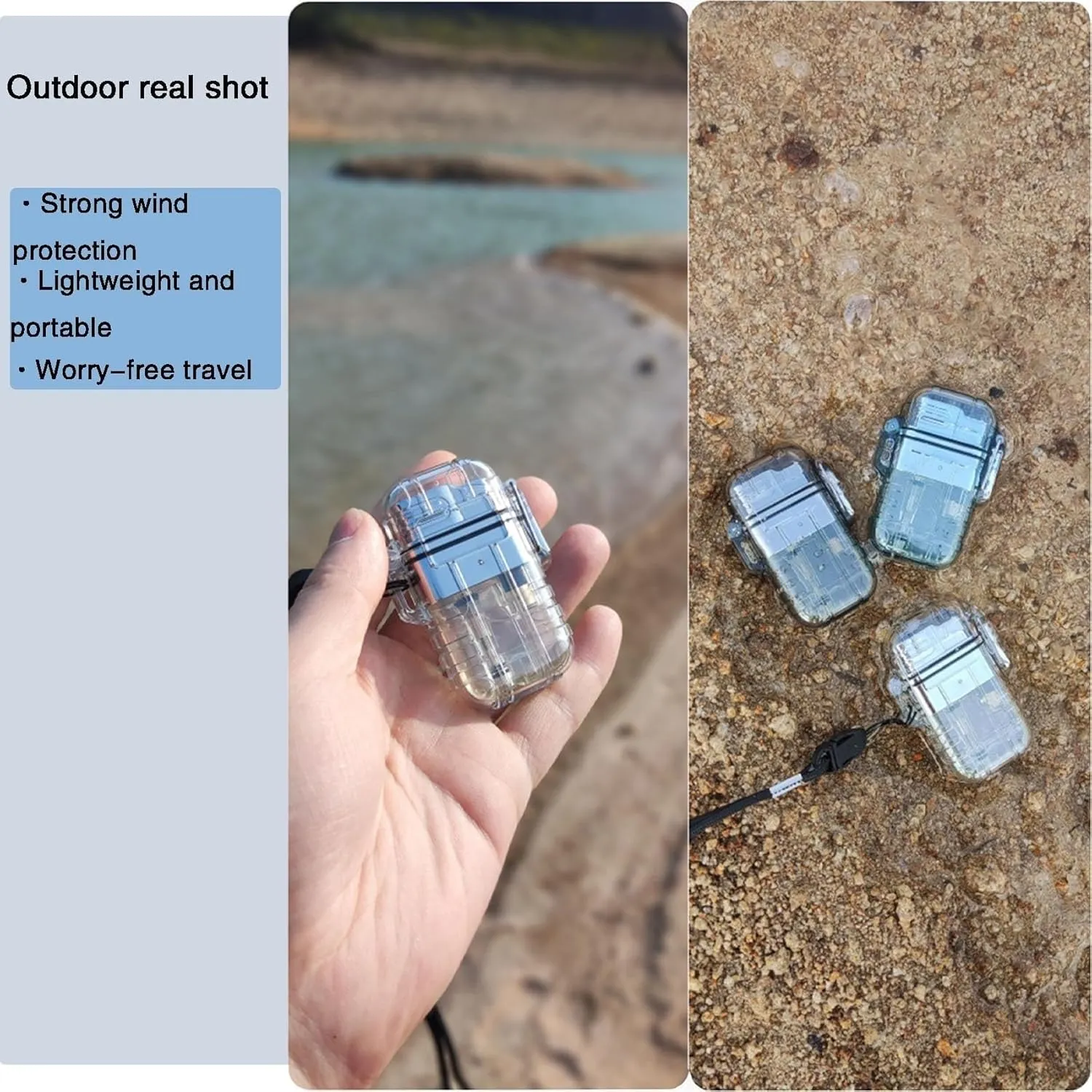 Single Flame Blue Flame Waterproof lighters, Adjustable Flame Size, refillable, Reusable, Camping Outdoor Windproof Blue Flame Direct Flame Cigar Torch lighters (Fuel not Included)(Blue)