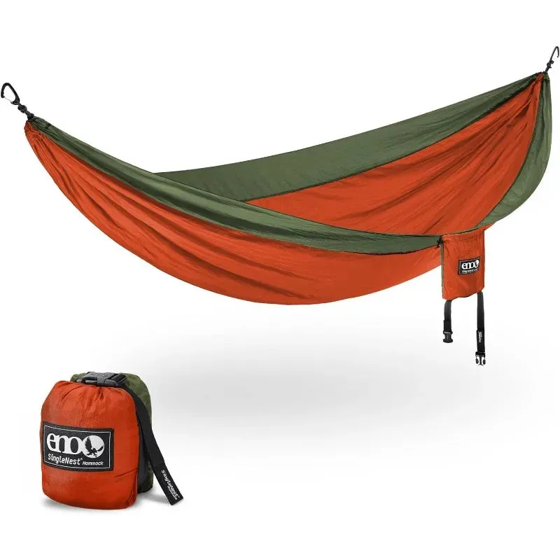 SingleNest Hammock - Lightweight, 1 Person Portable Hammock - for Camping, Hiking, Backpacking, Travel, a Festival,