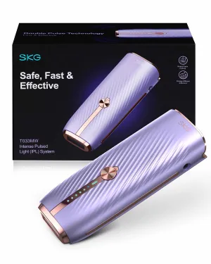 SKG Laser Hair Removal Device for Women Men, at Home Painless IPL Hair Removal with Infinite Flashes, Dual-Pulse, 25 Minutes Rapid Hair Removal, IPL System for Facial Legs Arms Bikini Line Whole Body