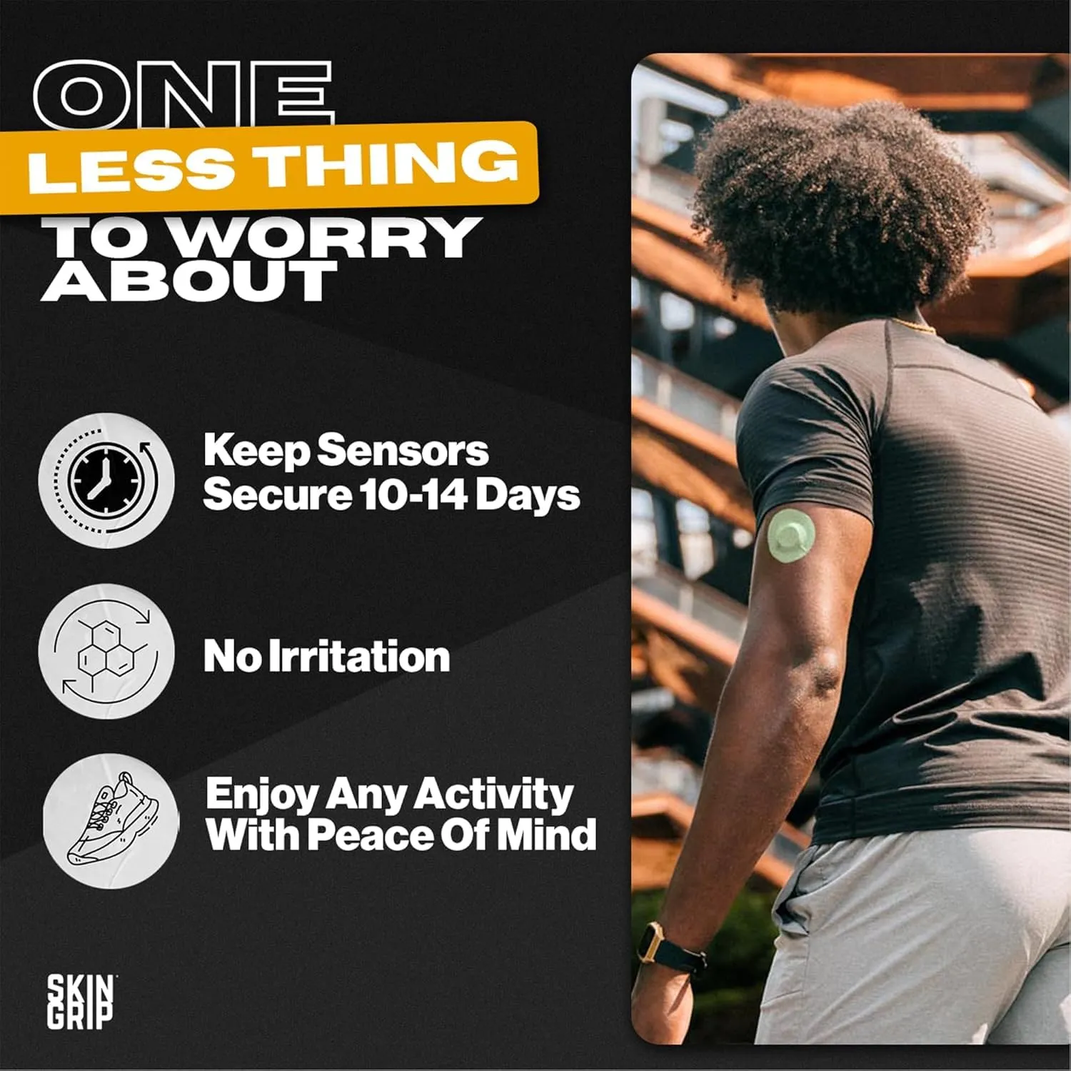 Skin Grip Freestyle Libre 3 Sensor Covers- Waterproof & Sweatproof Adhesive Patches for 10-15 Days (Not for Libre2), Pre-Cut Continuous Glucose Monitor Diabetic Sensors Cover - 20 Pack, Pastel Pack