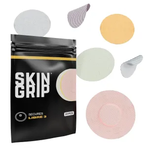 Skin Grip Freestyle Libre 3 Sensor Covers- Waterproof & Sweatproof Adhesive Patches for 10-15 Days (Not for Libre2), Pre-Cut Continuous Glucose Monitor Diabetic Sensors Cover - 20 Pack, Pastel Pack