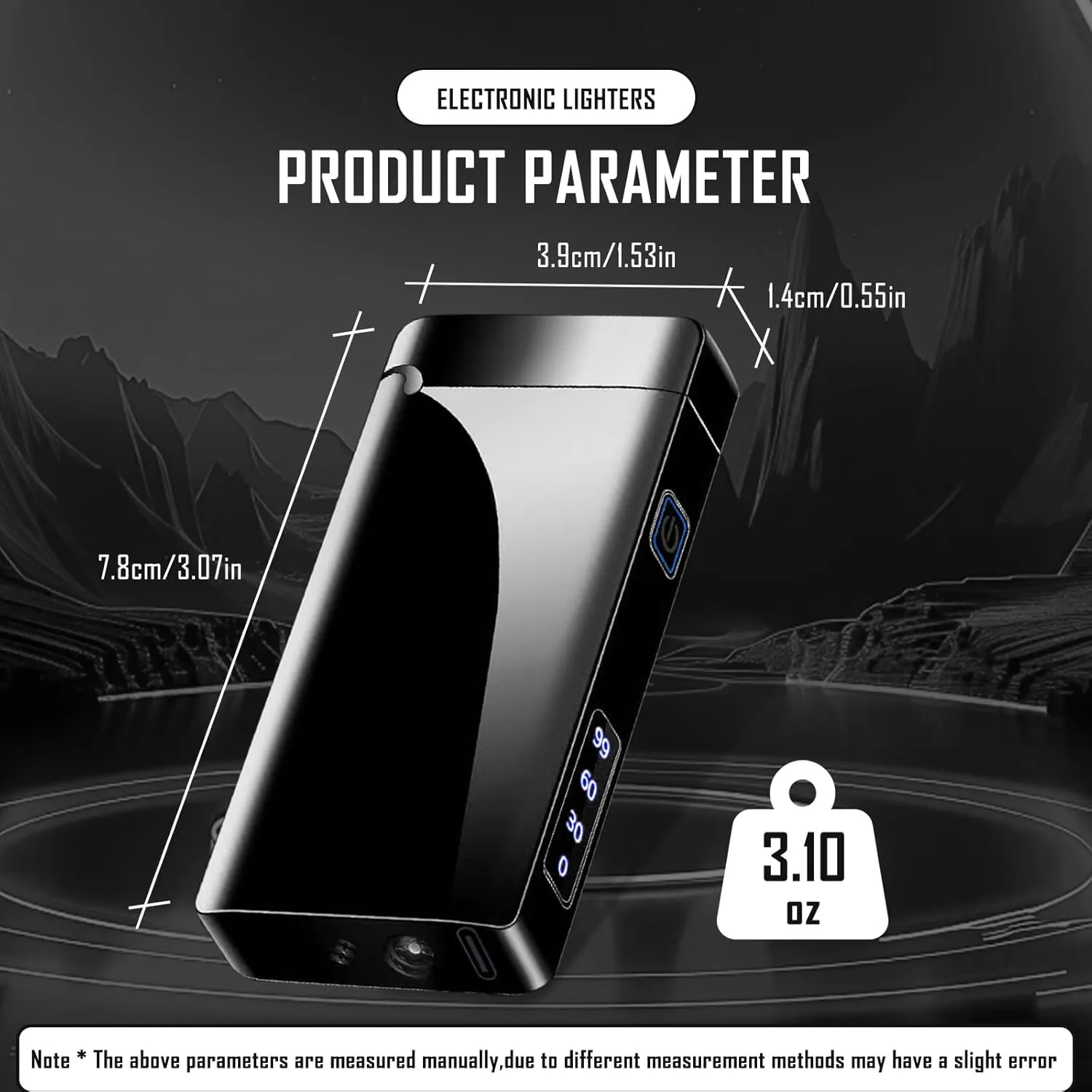 SKRFIRE High-Power Plasma Arc Lighter – USB Rechargeable Windproof Electric Lighter with Multi-Mode Flashlight, Digital Battery Display, Perfect for Camping, BBQ & Outdoor Survival (Black)