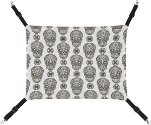 Skull Pattern Hanging Cat Bed Soft Breathable Pet Hammock for Cage Pet Sleeper for Kitten Ferret Puppy Rabbit