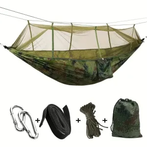SkyLay™ Parachute Hammock with Mosquito Net – Lightweight Double Hammock for Camping & Trail Rest