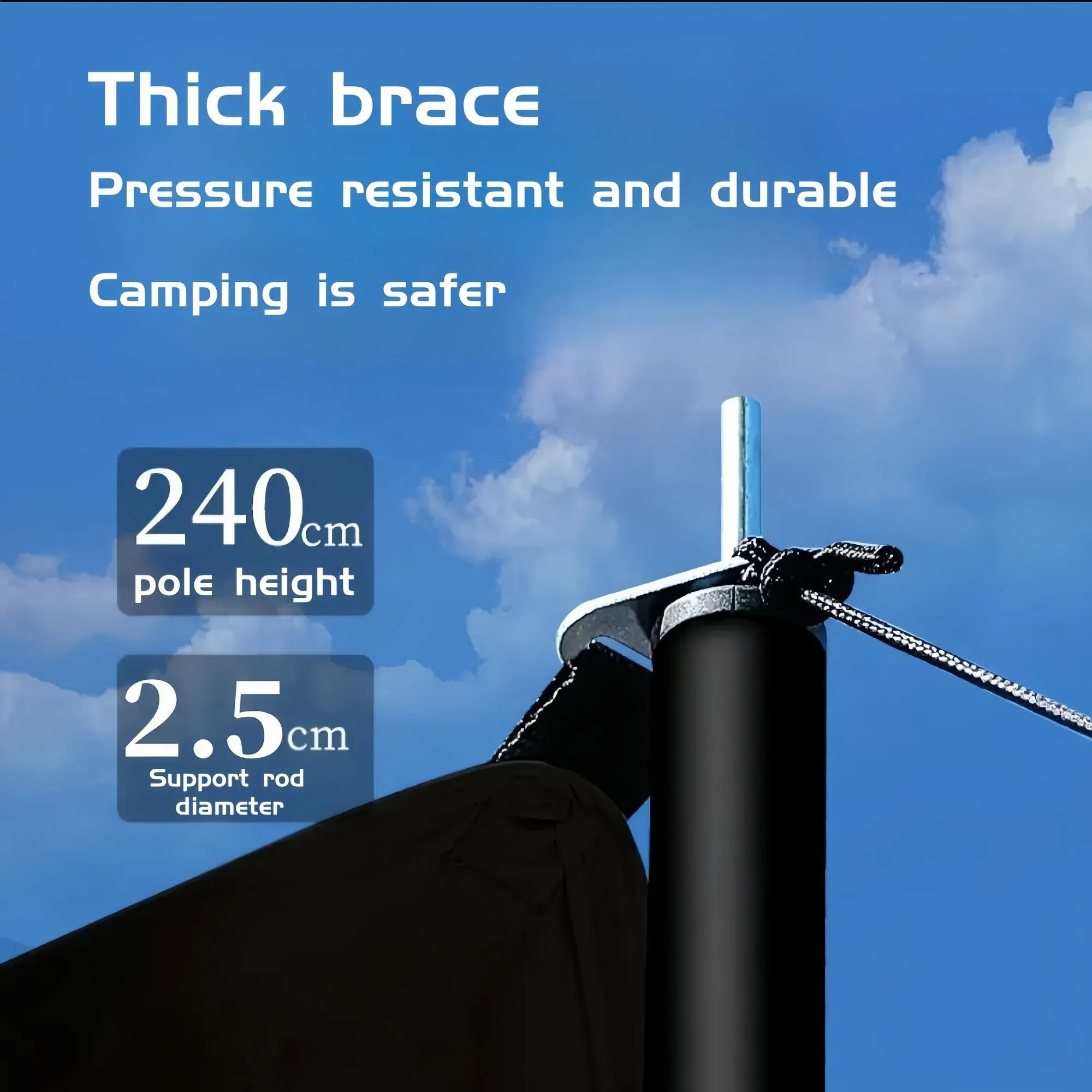 SkyShield™ Ultralight Camping Tarp – Waterproof Shelter with Poles