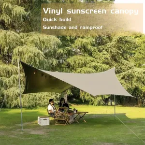 SkyShield™ Ultralight Camping Tarp – Waterproof Shelter with Poles