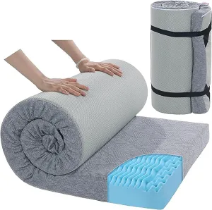 Sleeping Pad for Camping, Foldable Mattress, Portable Floor Mat Roll Up, Waterproof, for Cover Floor Camping Cot for Car Truck Outdoor Tent(35inch x 80inch x 3inch)