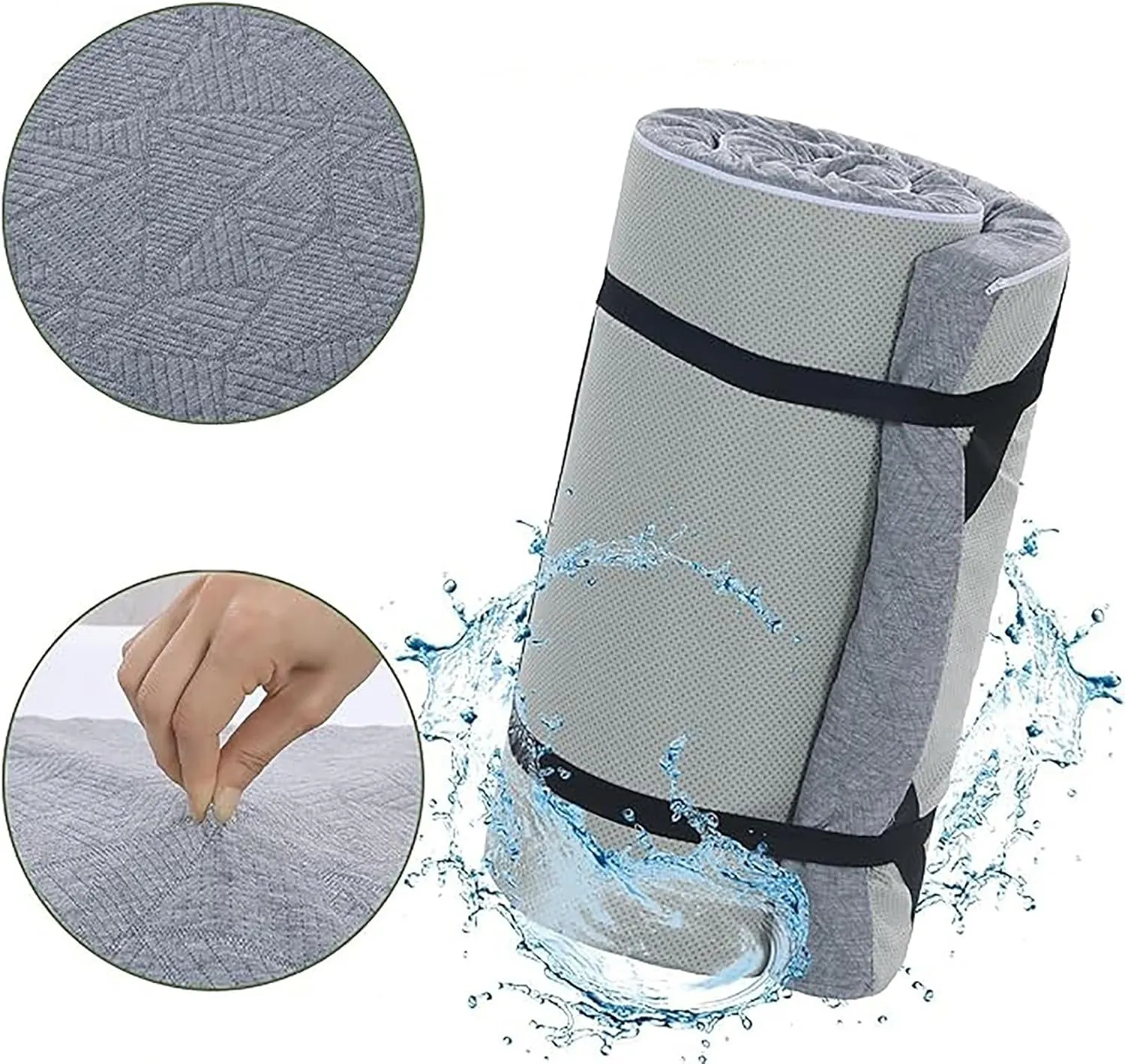 Sleeping Pad for Camping, Foldable Mattress, Portable Floor Mat Roll Up, Waterproof, for Cover Floor Camping Cot for Car Truck Outdoor Tent(35inch x 80inch x 3inch)