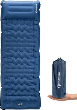 Sleeping Pad for Outdoor Camping Mattress Ultra-Light Inflatable Camping Bed with Built-in Pillow - Air Pad, Carry Bag - Compact & Lightweight Camping Gear Essentials