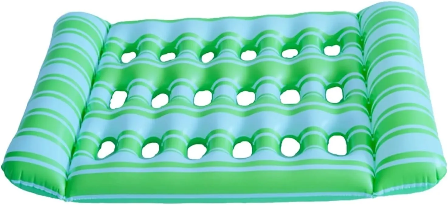 Small Inflatable Water Bed Summer Foldable Hammock Inflatable Sea Mattress PVC Floating Sleeping Bed Chair Beach Lounger Buoy Good-Looking