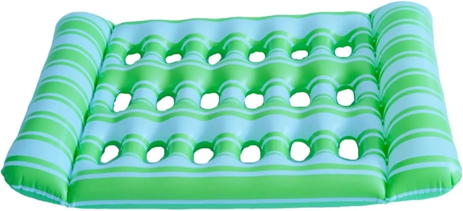 Small Inflatable Water Bed Summer Foldable Hammock Inflatable Sea Mattress PVC Floating Sleeping Bed Chair Beach Lounger Buoy Good-Looking
