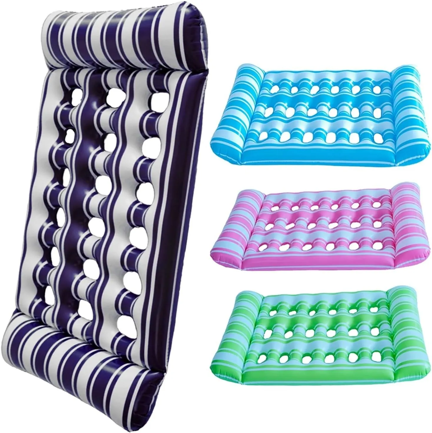 Small Inflatable Water Bed Summer Foldable Hammock Inflatable Sea Mattress PVC Floating Sleeping Bed Chair Beach Lounger Buoy Good-Looking