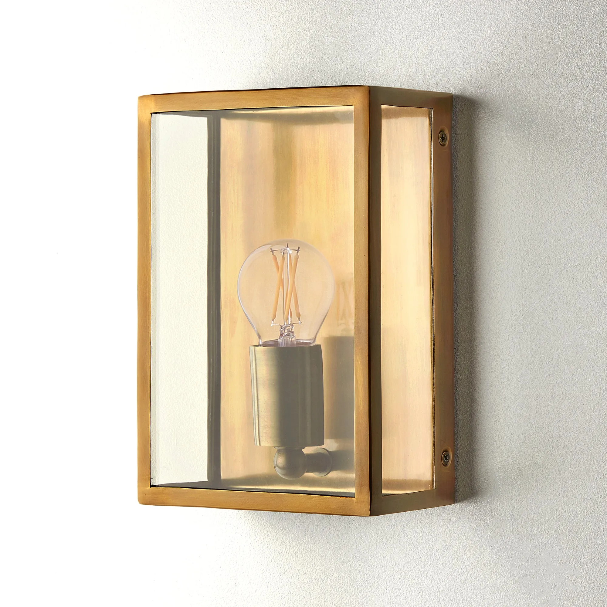 Smaller Orford wall sconce antique brass