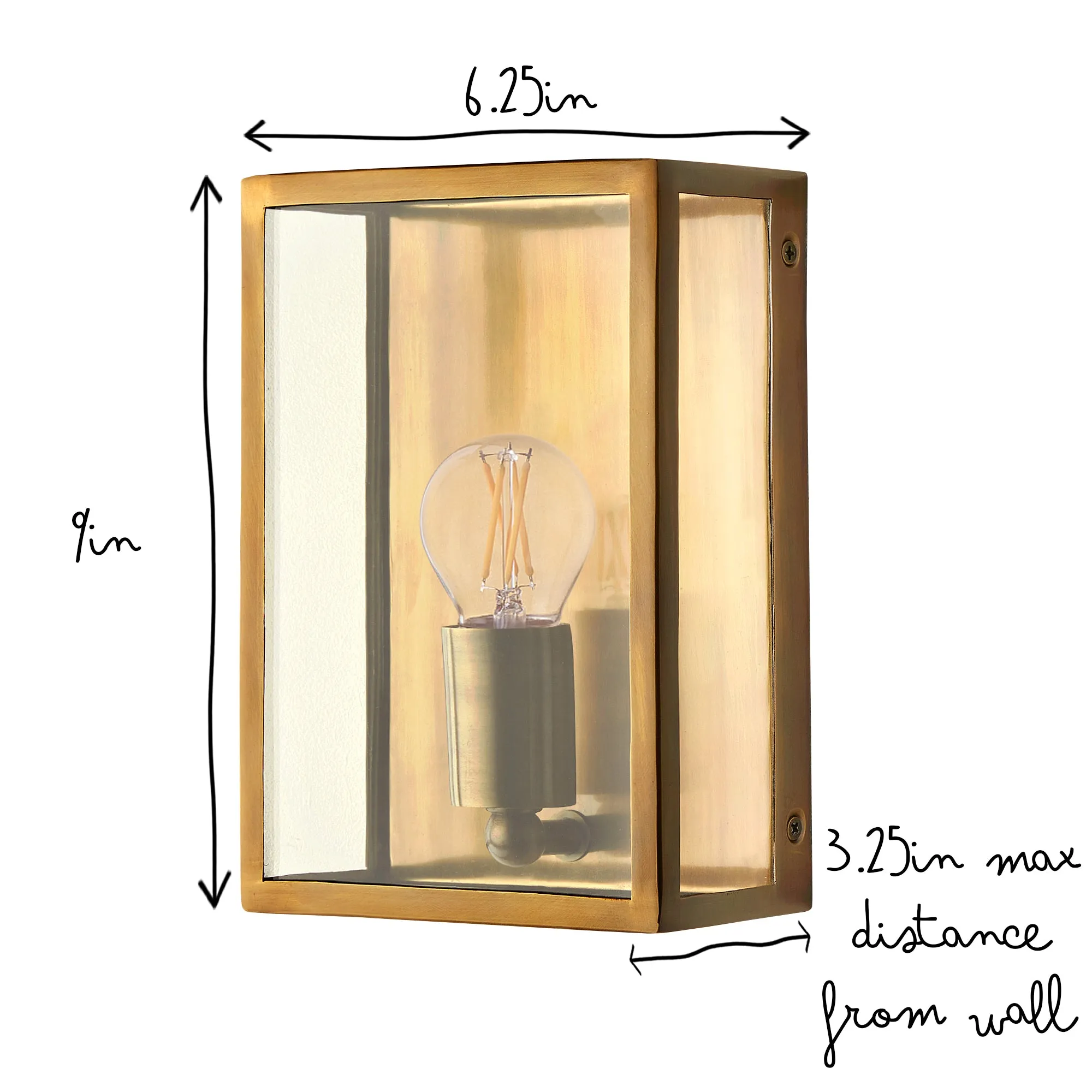 Smaller Orford wall sconce antique brass