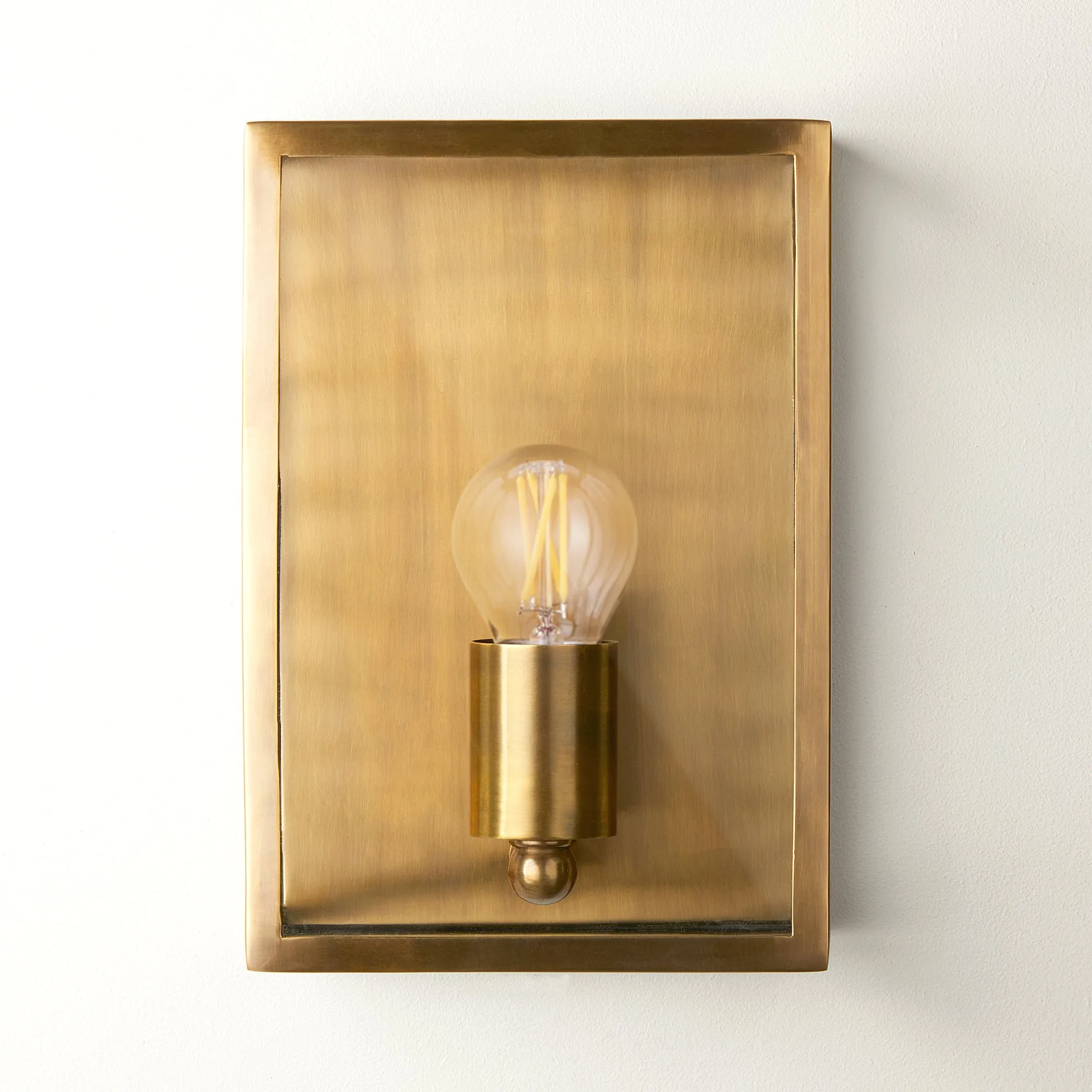 Smaller Orford wall sconce antique brass