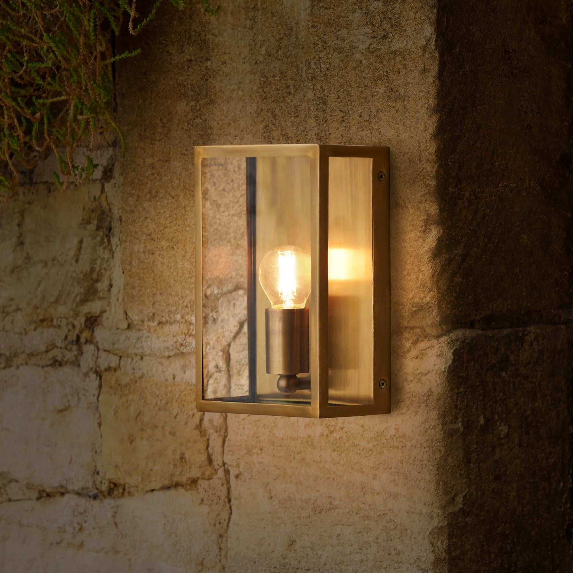 Smaller Orford wall sconce antique brass