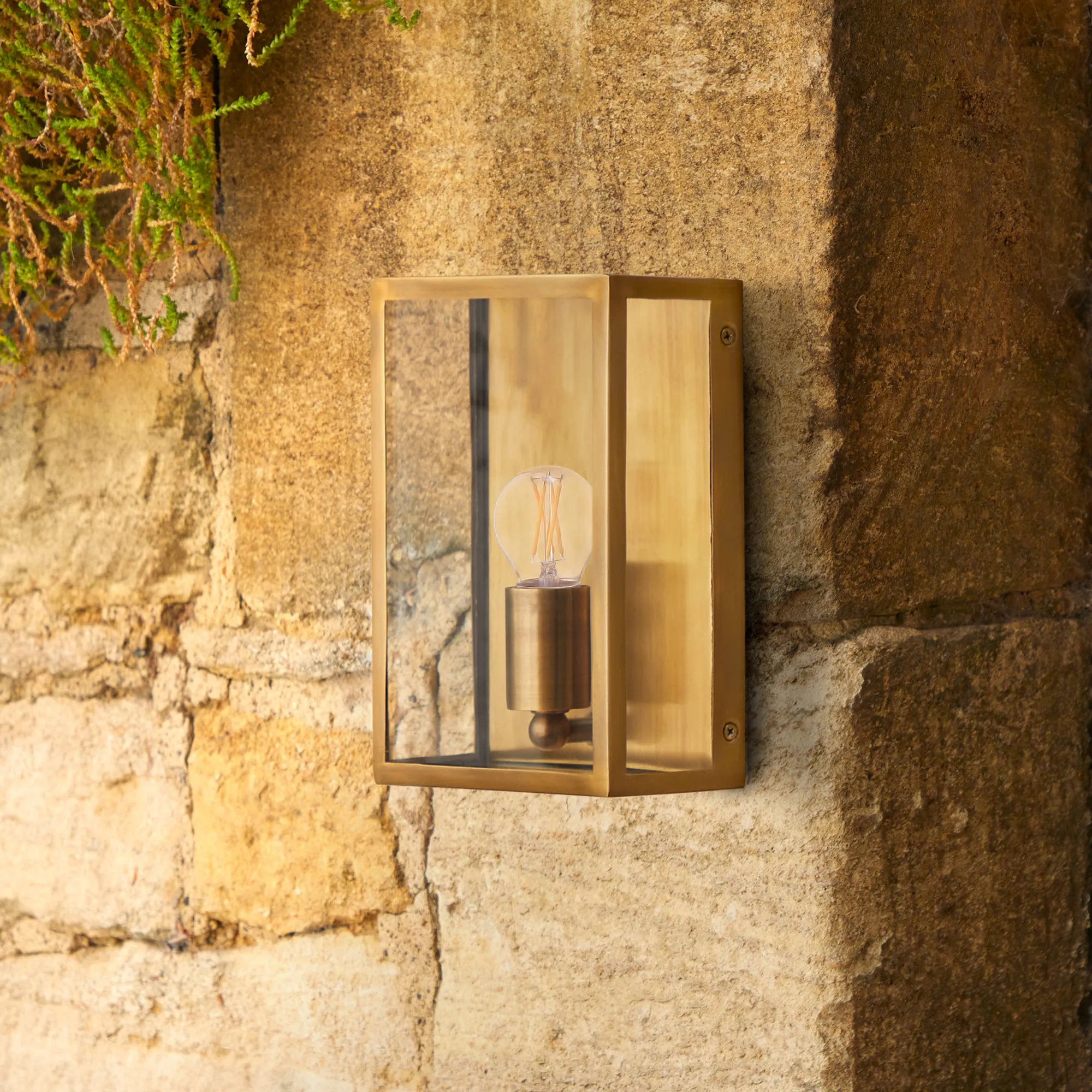 Smaller Orford wall sconce antique brass