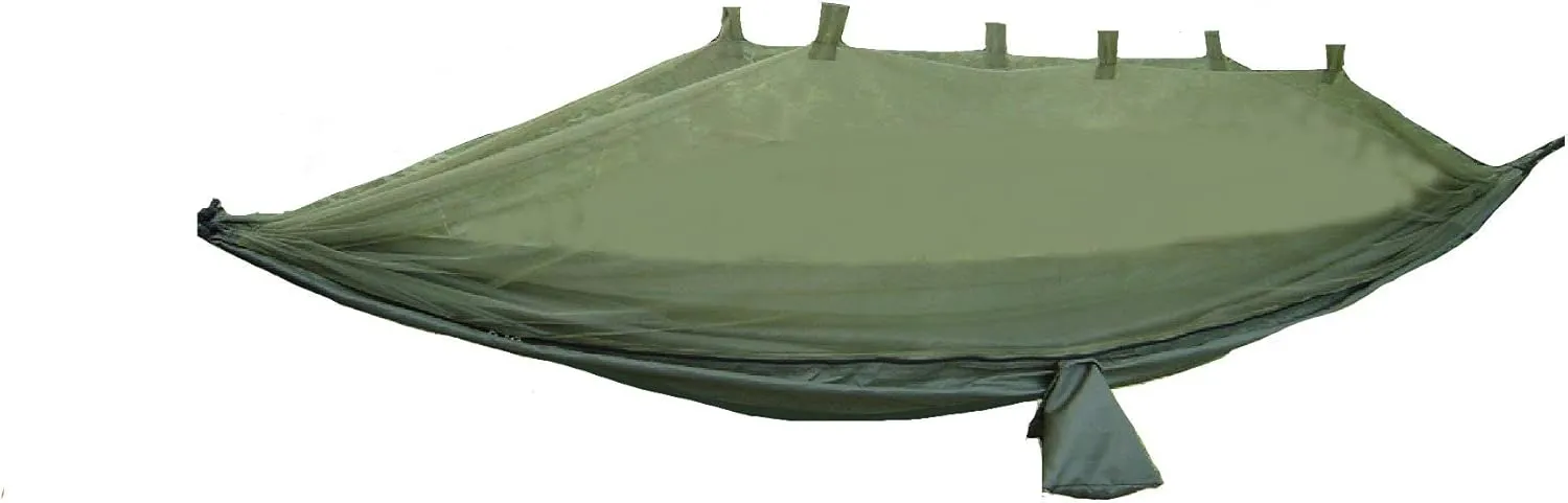 Snugpak Jungle Hammock with Mosquito Net, Lightweight Parachute Nylon, Includes 2 Steel Carabiners, Supports 400 Pounds