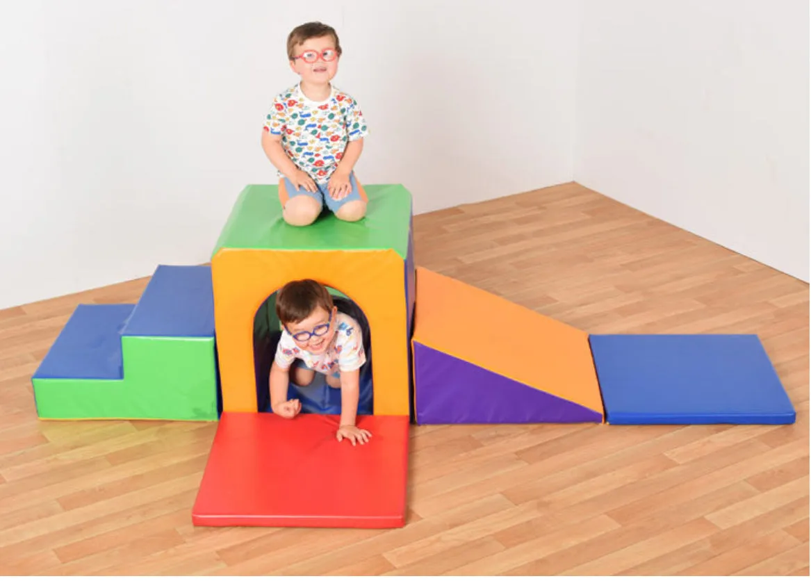 Soft Tunnel Climber Soft Play Set With Mats