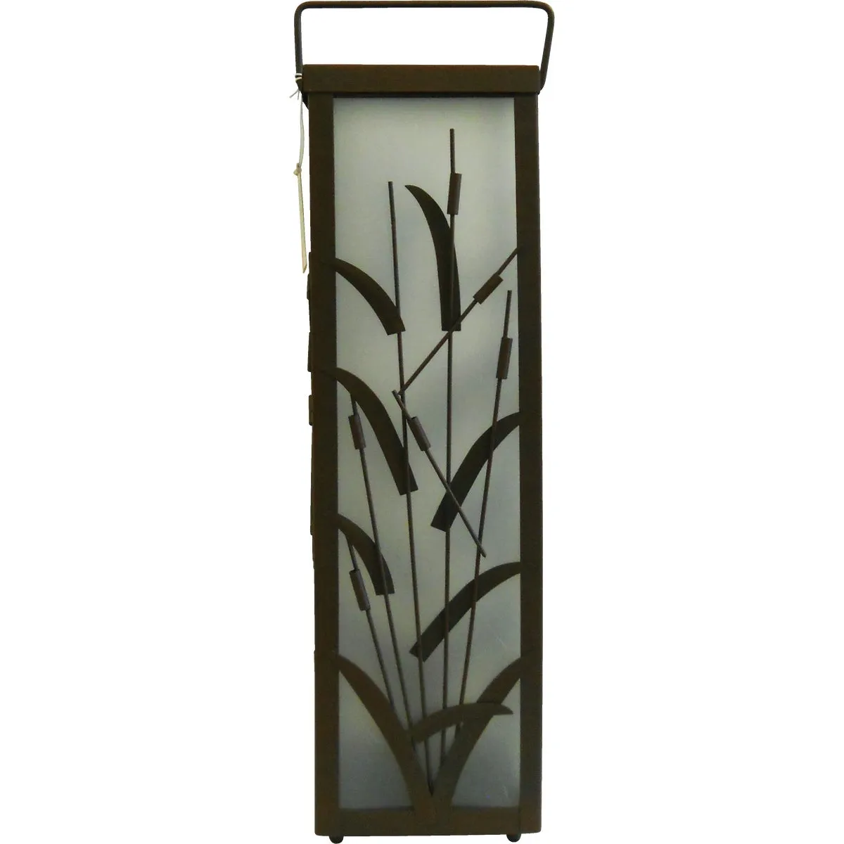 Solar Magic 23 In. H. Black Metal Cat Tail LED Solar Lantern