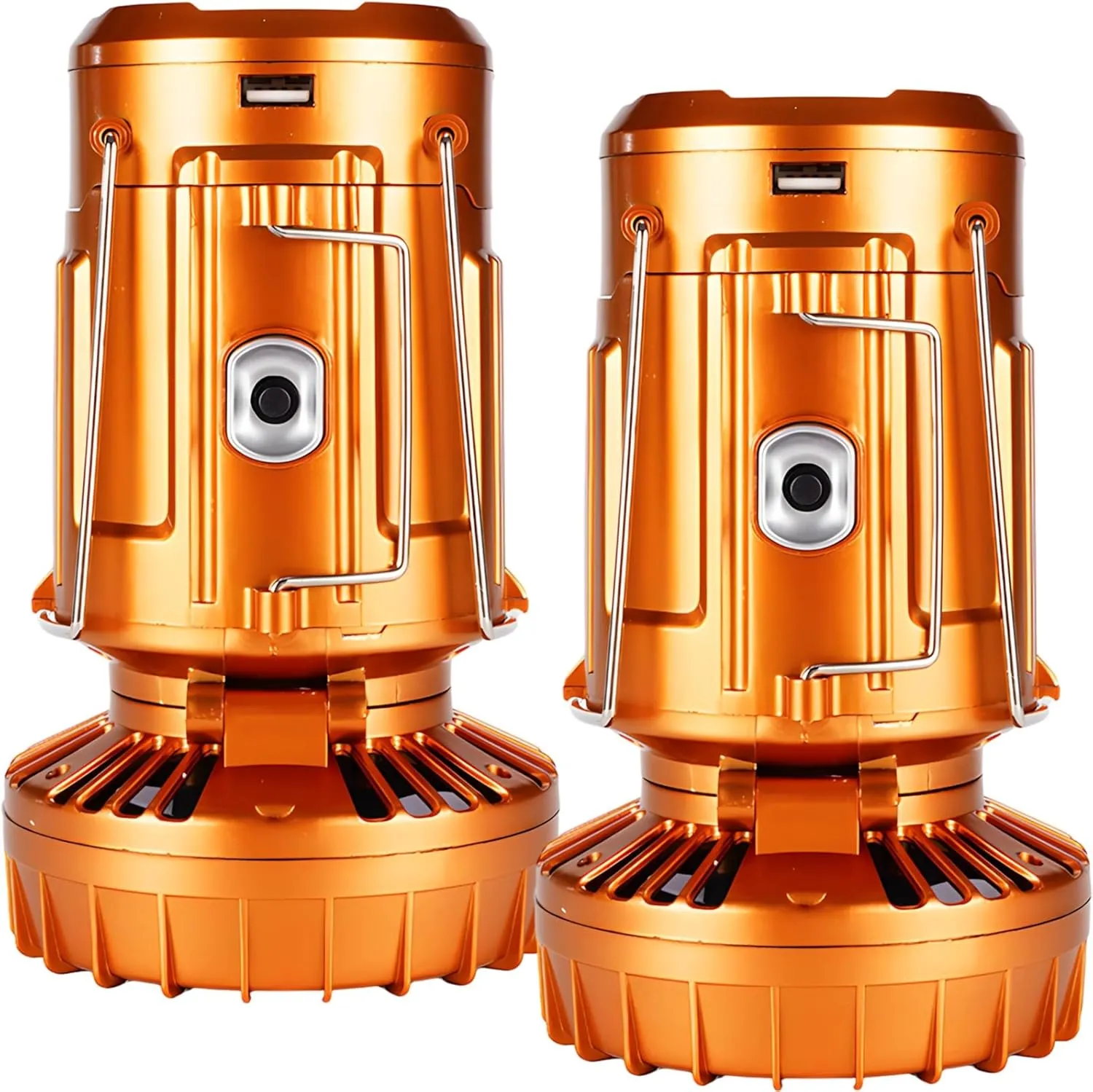 Solar-Powered Camping Lantern with Fan, Rechargeable Led Light, Ip44 Waterproof, USB Charging, Foldable Design for Outdoor Adventures