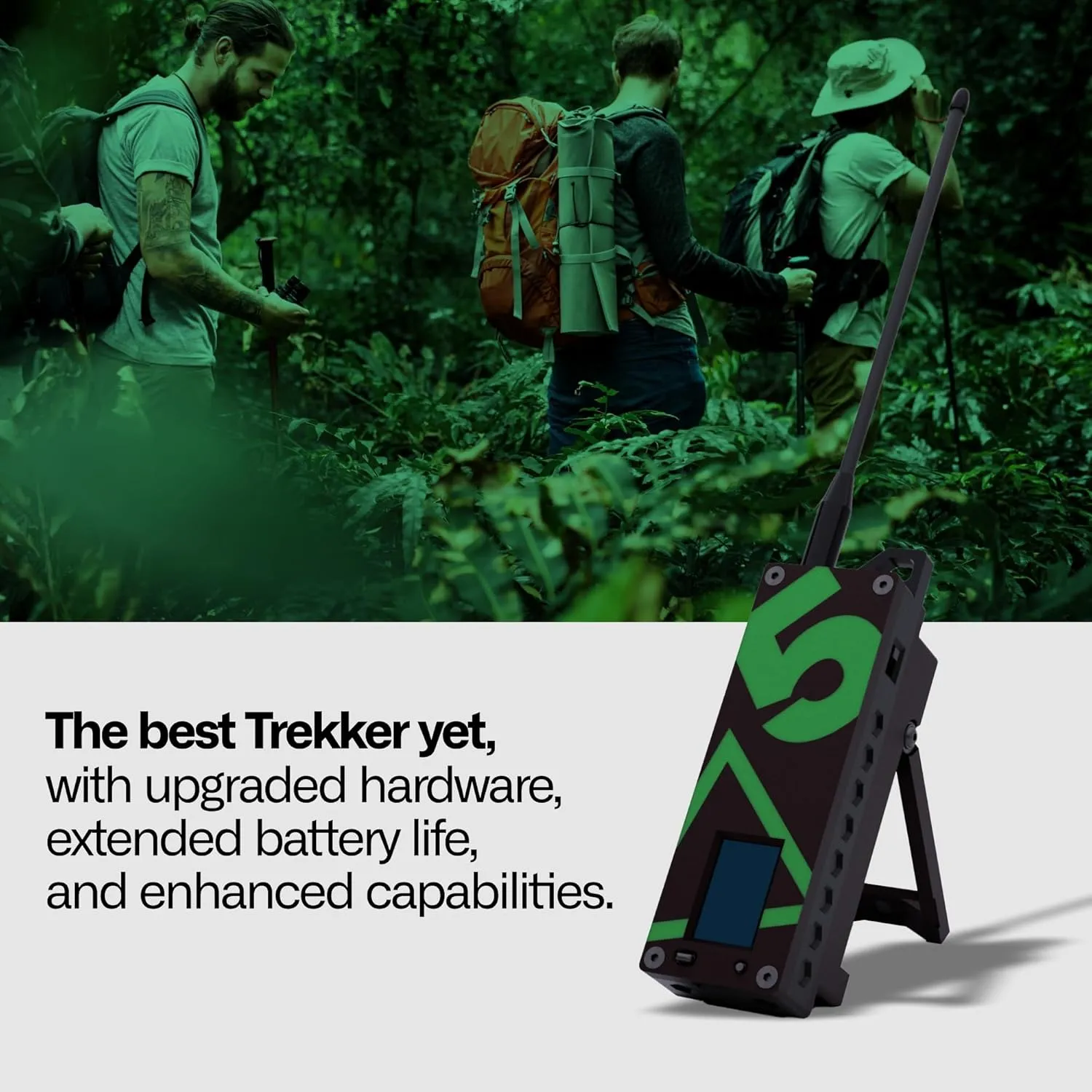 SpecFive Trekker Delta ATAK Meshtastic LoRa GPS Communicator – Long-Range Off-Grid Radio for Secure Messaging, No Cell Service Needed – Ideal for Emergency, Hiking, and Survival Use (Black)
