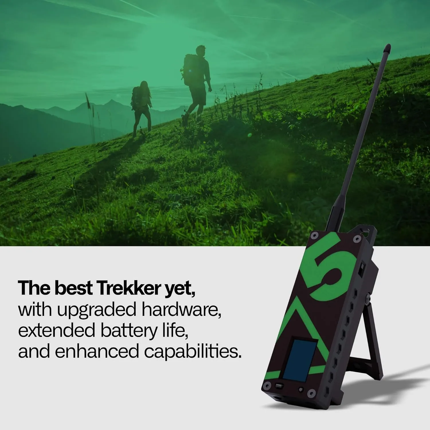SpecFive Trekker Delta Meshtastic LoRa GPS Communicator – Long-Range Off-Grid Radio for Secure Messaging, No Cell Service Needed, Ideal for Emergency, Hiking, Tactical & Survival Use (Black)
