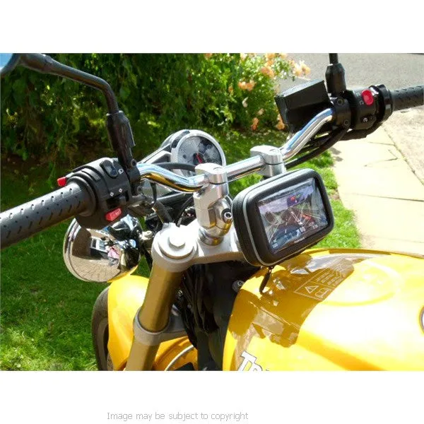 Sports Bike Motorcycle Mount for Fork Stem Yoke 17.5mm-20.5mm with Waterproof GPS Case (SKU 14490)