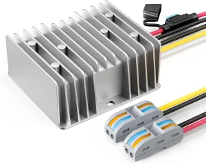 Step Down Converter, 24v to 12v Converter 20a 240w Converter Safety Fuse & Easy Connectors, for Cars, Golf Cart,Trucks & Solar Systems