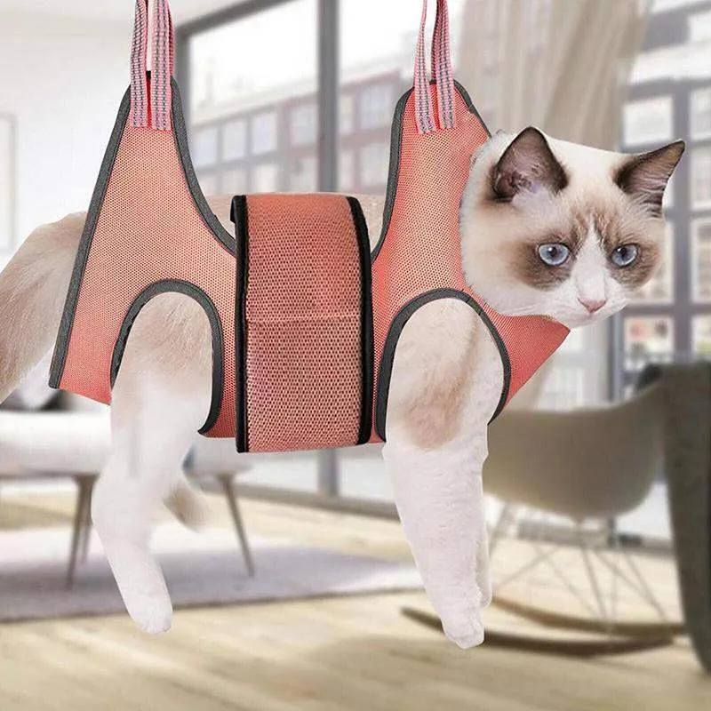 Stress-Free Trimming for Cats and Small Pets with Pet Grooming Hammock