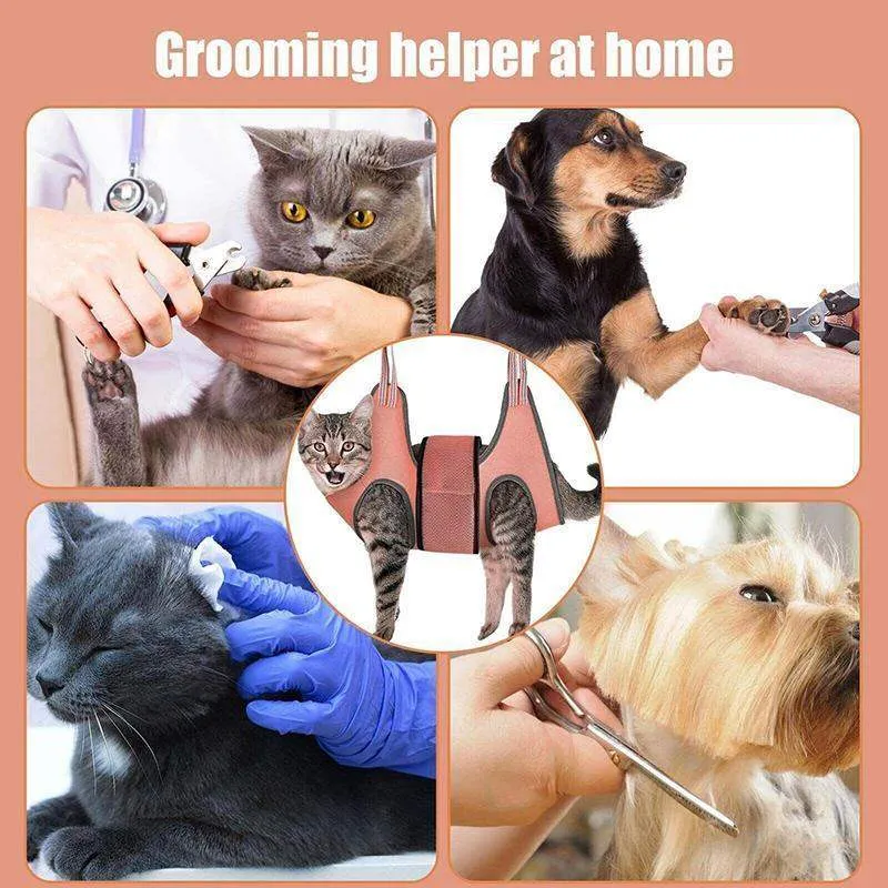 Stress-Free Trimming for Cats and Small Pets with Pet Grooming Hammock
