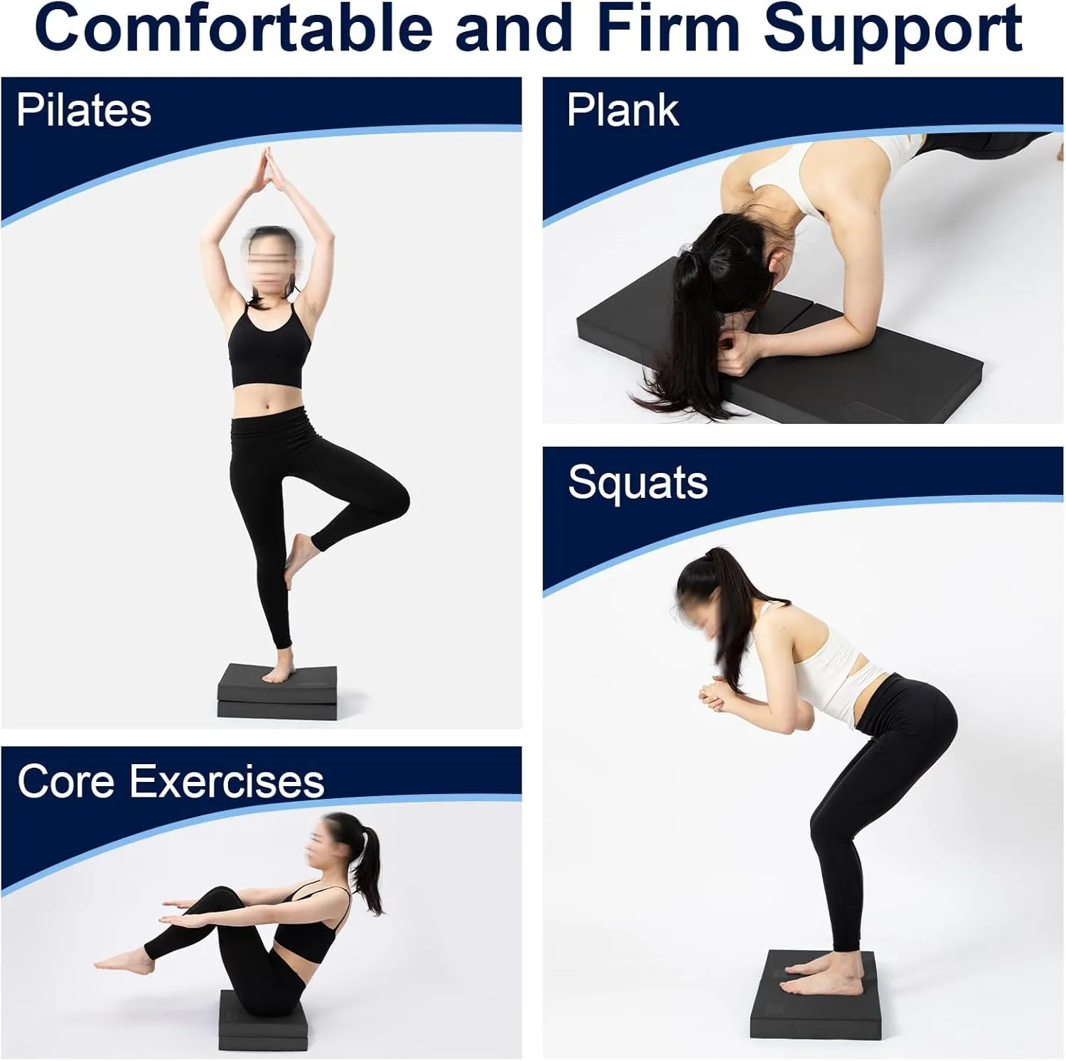 StrongTek Professional Foam Exercise Balance Pad - 15.8" x 13" x 2", High-Density TPE Foam Knee Pad, Non-Slip & Water-Resistant, for Balance Training, Physical Therapy, Yoga, and More