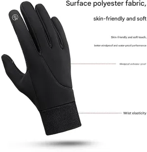 Subzro Ultimate Winter Gloves, Subzro Gloves Mens Waterproof, Subzero Winter Gloves Mens, Waterproof Winter All Fingers Touch Screen Gloves for Outdoor Work (Black Gray,M)