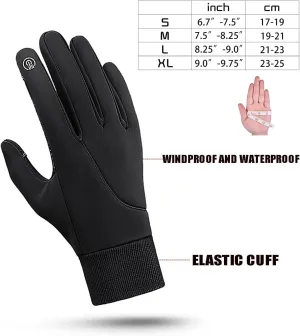 Subzro Ultimate Winter Gloves, Subzro Gloves Mens Waterproof, Subzero Winter Gloves Mens, Waterproof Winter All Fingers Touch Screen Gloves for Outdoor Work (Black Gray,XL)