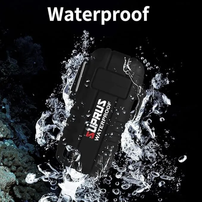 SUPRUS Waterproof Lighter Windproof Lighter Arc Plasma Lighters USB-C Rechargeable with Expandable and Flexible Neck for Outdoor, Camping & Kitchen (Black)
