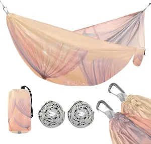 susiyo Portable Camping Hammock Beautiful Dandelion Printed Lightweight Hammock Comfortable Travel Swing with Tree Straps for Camping Hiking Backpacking Travel or Beach - Up to 330lbs
