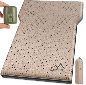 SUV Air Mattress Car Bed Camping, Inflatable Car Camping Pad with Air Pump, Ultrathick Memory Foam Camping Mattress, 9.0 R-Value Insulated Sleeping Pad 2 Person, Camping Mat for Hiking and Backpacking