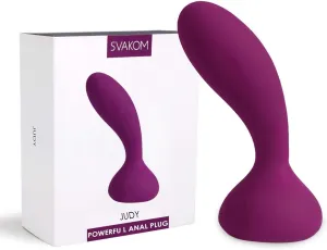 SVAKOM Judy Premium Prostate Massager for Prostate Health, Anal Sex Toys, G-Spot, A-Spot, Prostate Plug Silcone Vibrating Device (Black)