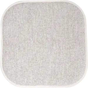 Sweet Home Collection Chair Cushion Memory Foam Pads Honeycomb Pattern Slip Non Skid Rubber Back Rounded Square 16" x 16" Seat Cover, 4 Pack, Alexis Cream/Brown