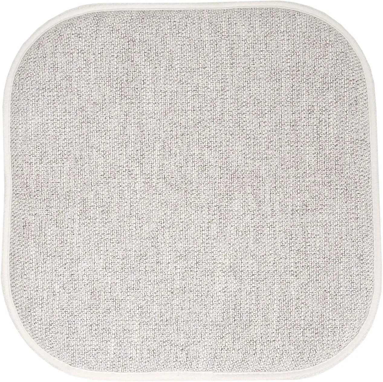 Sweet Home Collection Chair Cushion Memory Foam Pads Honeycomb Pattern Slip Non Skid Rubber Back Rounded Square 16" x 16" Seat Cover, 4 Pack, Alexis Cream/Brown