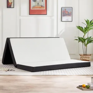 Sweetcrispy Folding Mattress TwinXL Size, 4 inch Tri-fold Memory Foam Mattress Topper for Camping, Foldable Mattress Topper with Washable Cover, Foldable Guest Bed, Travel Mat