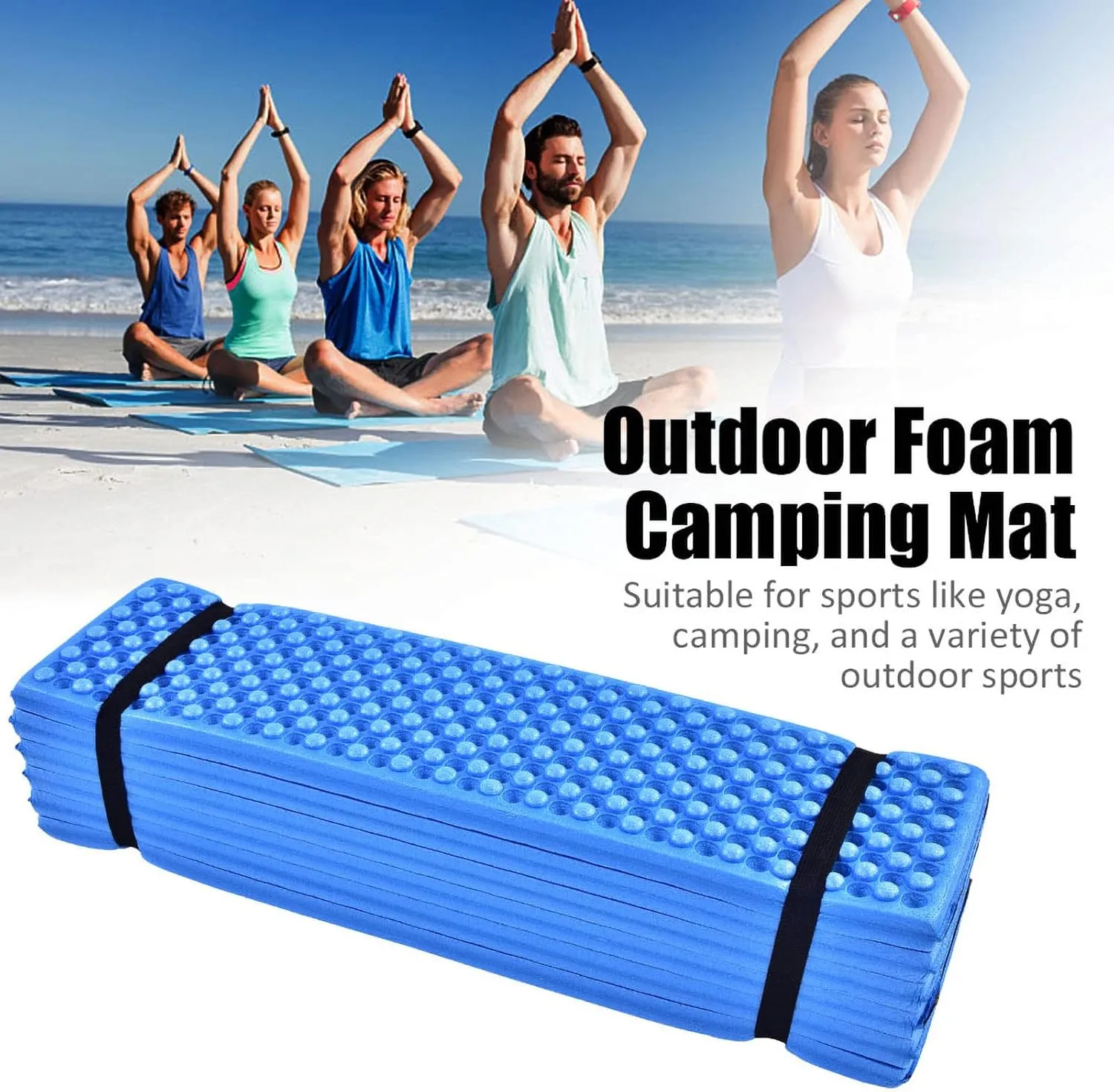 SYH&AQYE Foam Camping Pads for Hiking, Folding Beach Tent Sleeping Pad, Portable Lightweight Picnic Yoga Waterproof Mats for a Variety of Outdoor Sports