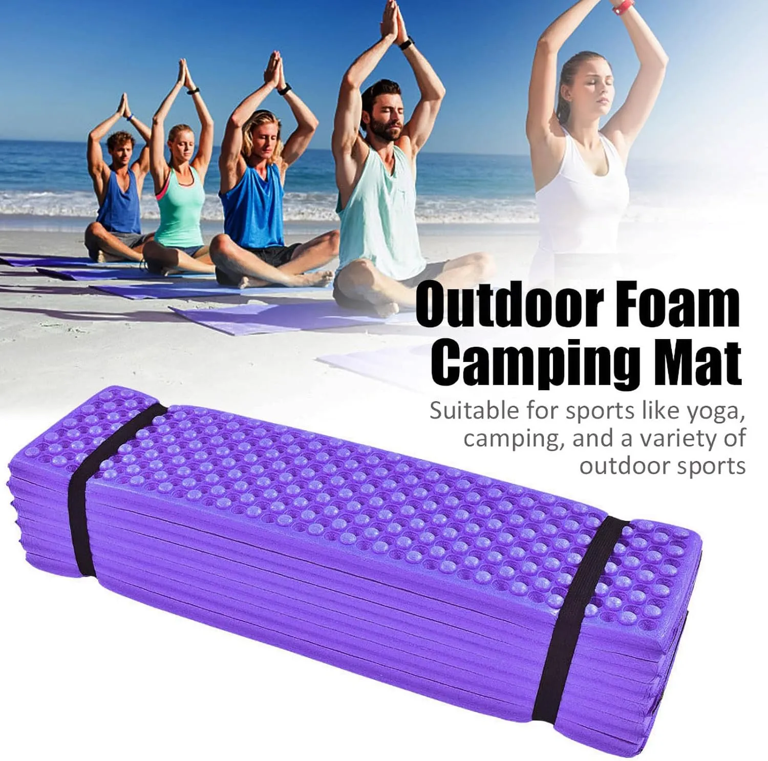 SYH&AQYE Foam Camping Pads for Hiking, Folding Beach Tent Sleeping Pad, Portable Lightweight Picnic Yoga Waterproof Mats for a Variety of Outdoor Sports