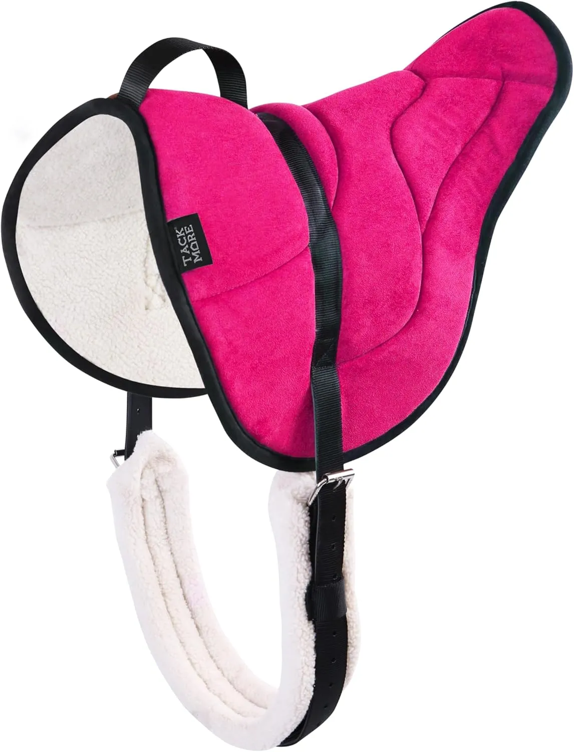 Tackmore Bareback Pad with Adjustable Girth Shock-Absorbing Riding Pad for Horse Riders