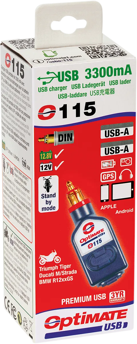 Tecmate Optimate Dual USB-A Charger (O-119)