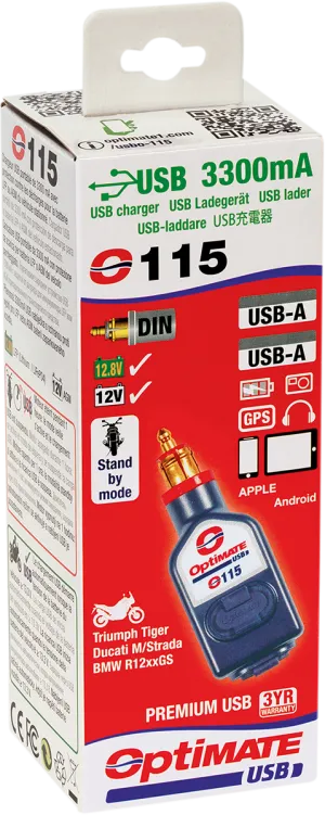 Tecmate Optimate Dual USB-A Charger (O-119)